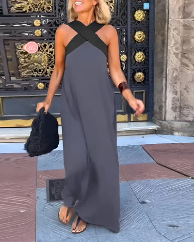 Emilia | Weiches Kleid mit überkreuzten Trägern